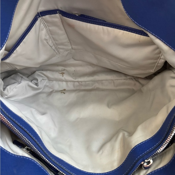 Authentic TUMI Turin Shopper Tote Cobalt Blue Leather Bag...